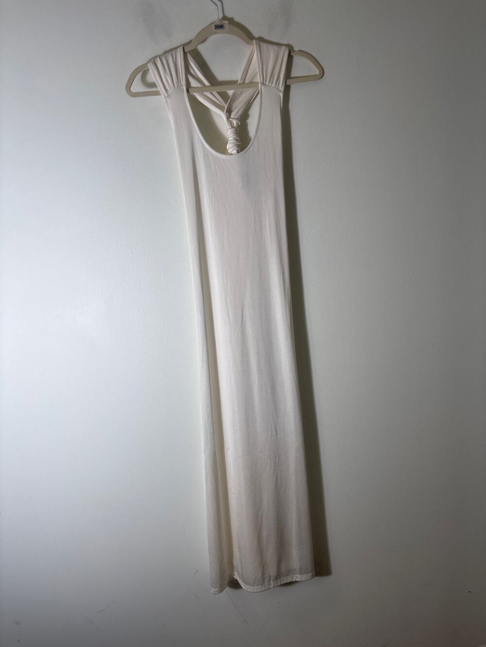 Banana Republic Ivory Sleeveless Racerback Maxi Dress Sz XS